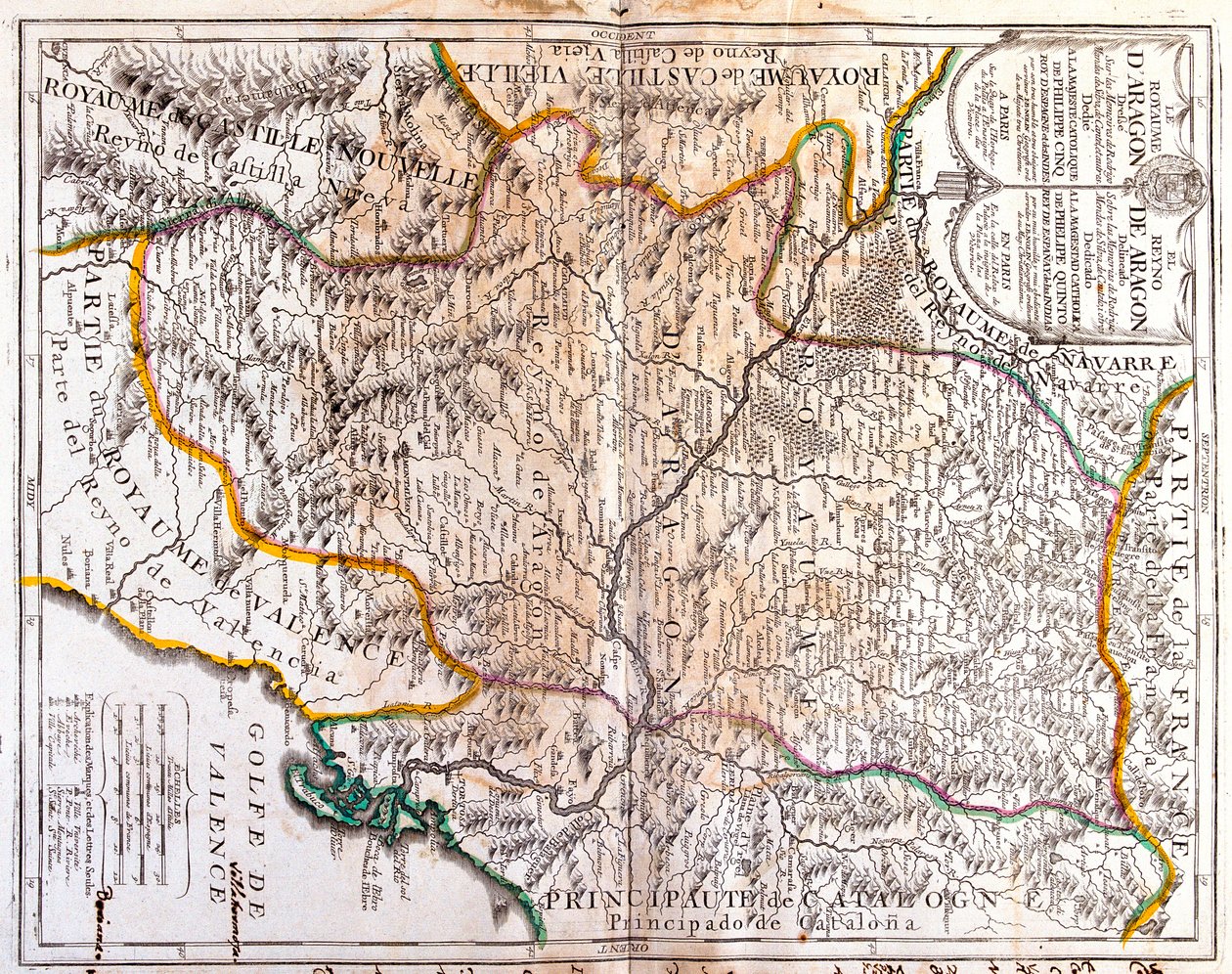 La Rioja, Navarra, Aragão, Catalunha, Comunidade Valenciana, Castela-La Mancha, Madrid, Castela e Leão, Espanha de Jean Baptiste Nolin