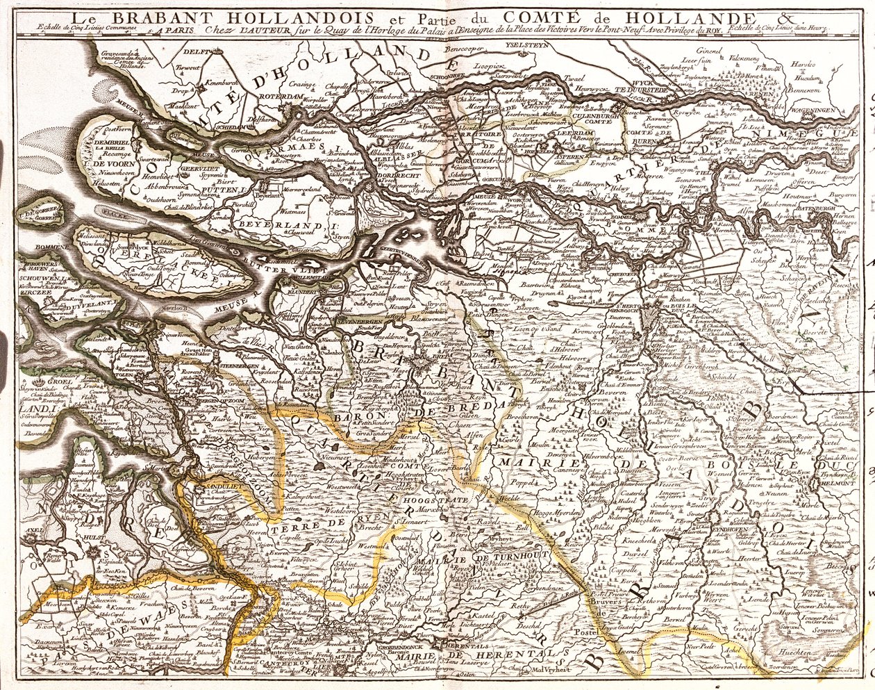 Países Baixos (Província: Zelândia, Holanda do Sul, Gelderland, Brabante do Norte), Bélgica (Região: Região flamenga) de Jean Baptiste Nolin