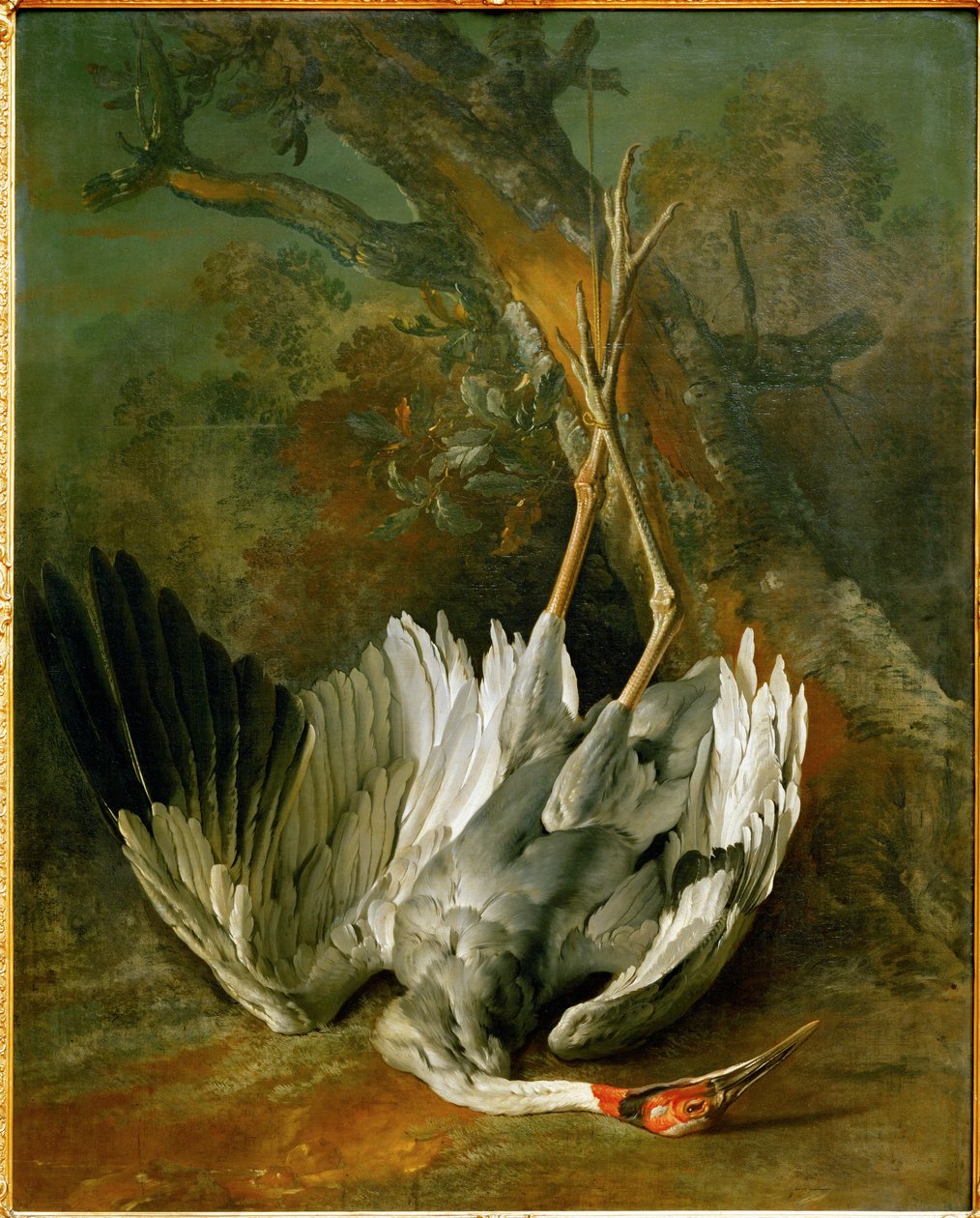 O grou morto (óleo sobre tela) de Jean-Baptiste Oudry