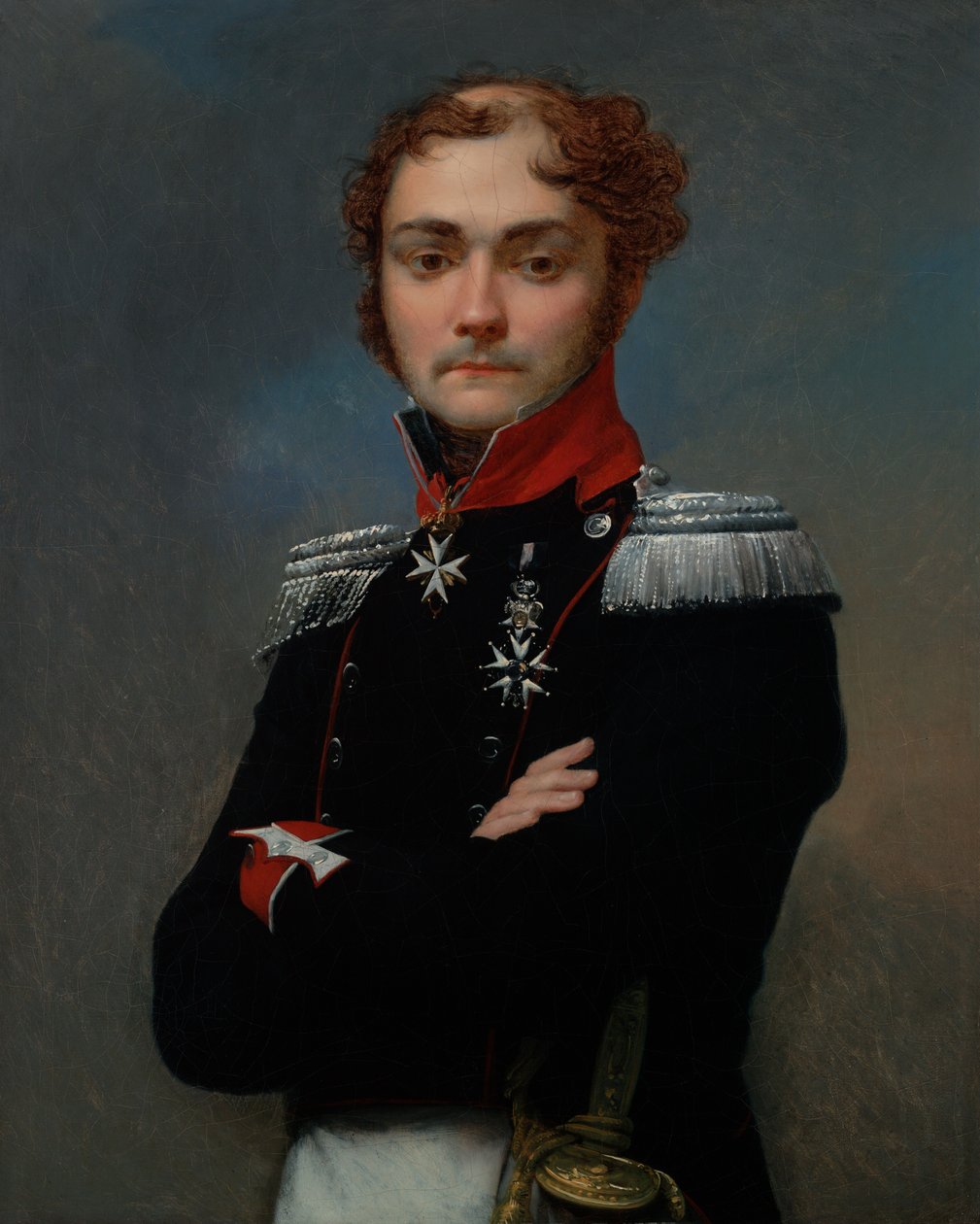 Retrato de Charles-Louis Regnault, um oficial das Guerras Napoleónicas de Jean-Baptiste Regnault