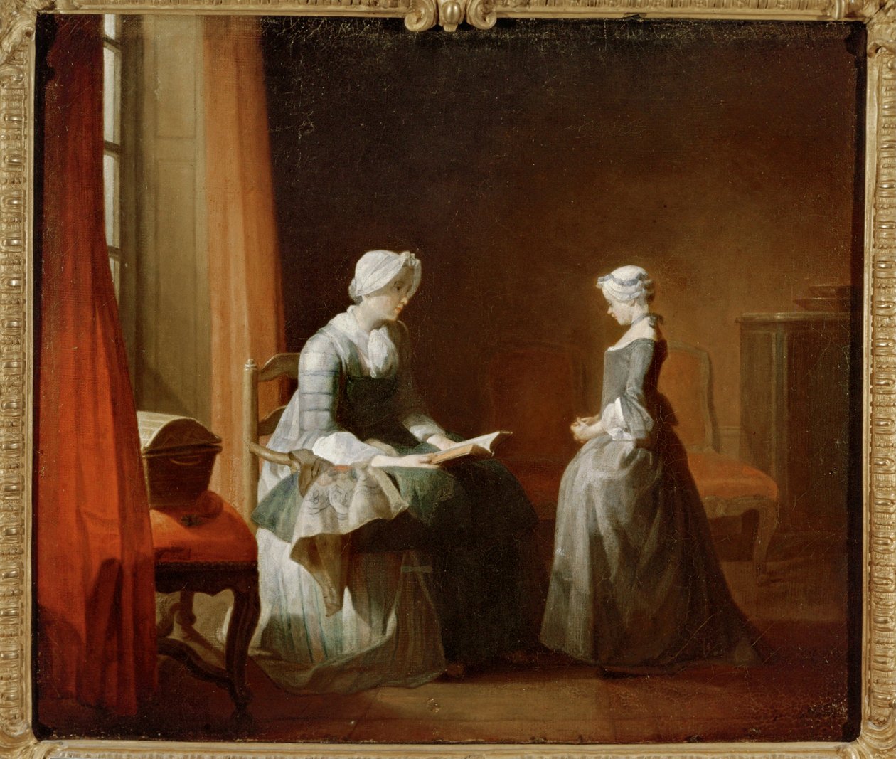 Uma educação decente (pintura sobre tela) de Jean-Baptiste Simeon Chardin