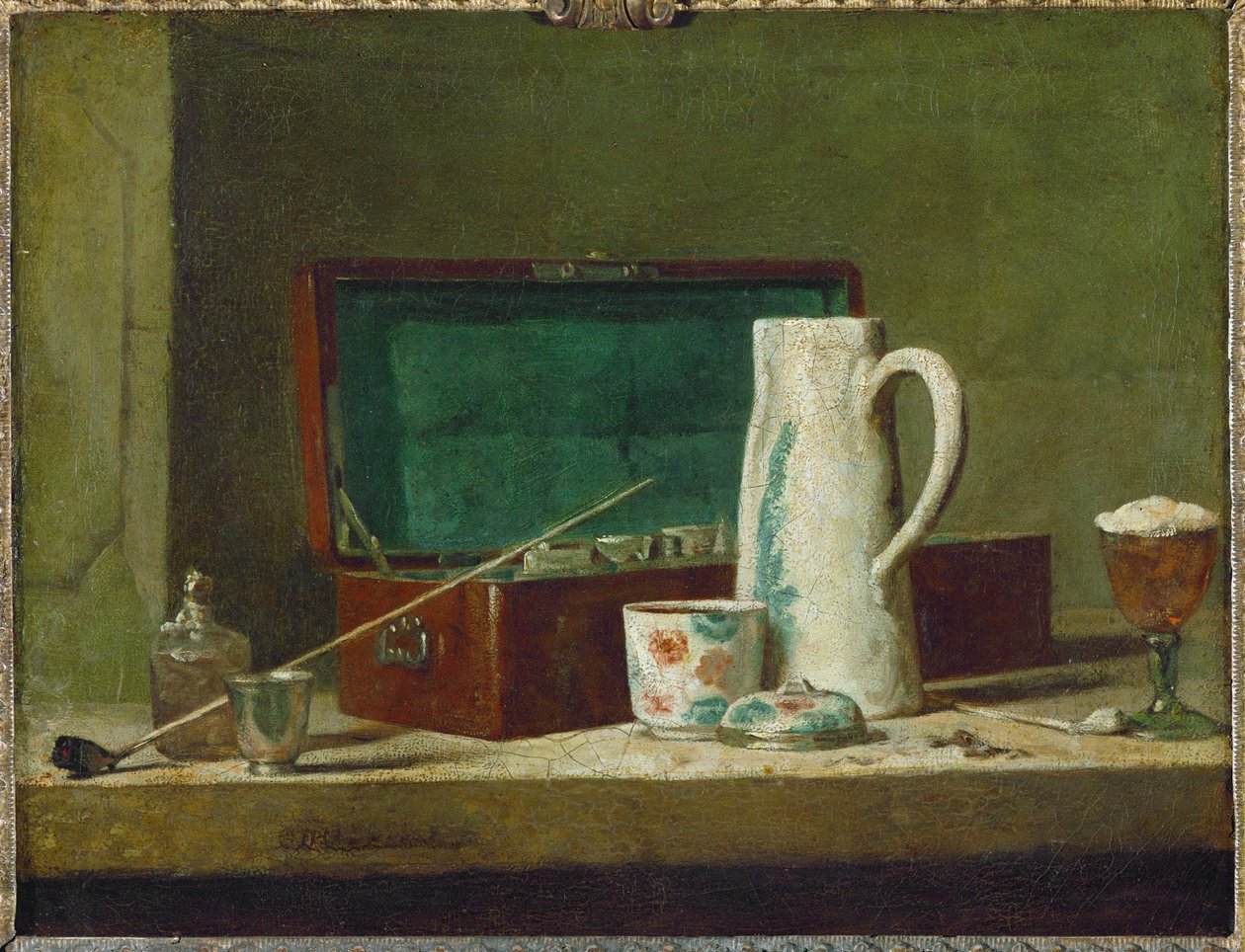 Cachimbos e jarras para beber ... de Jean Baptiste Simeon Chardin