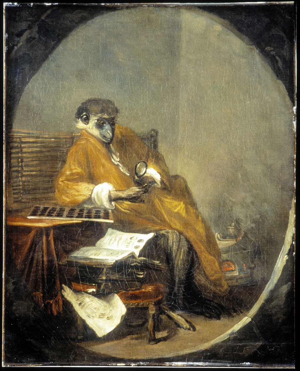O macaco - por J.B. Chardin de Jean Baptiste Simeon Chardin