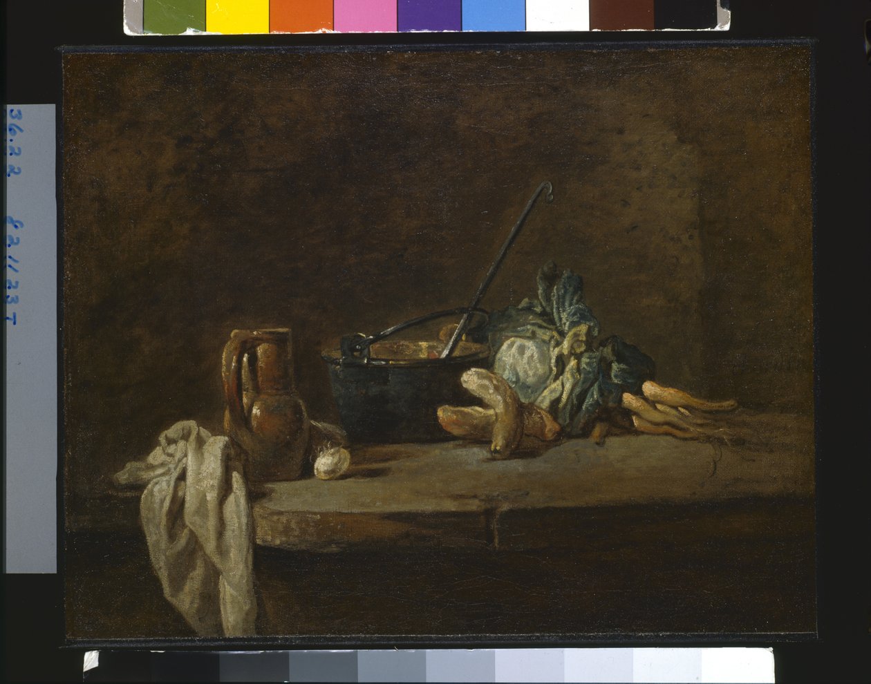 Vegetais para a sopa (óleo sobre tela) de Jean Baptiste Simeon Chardin