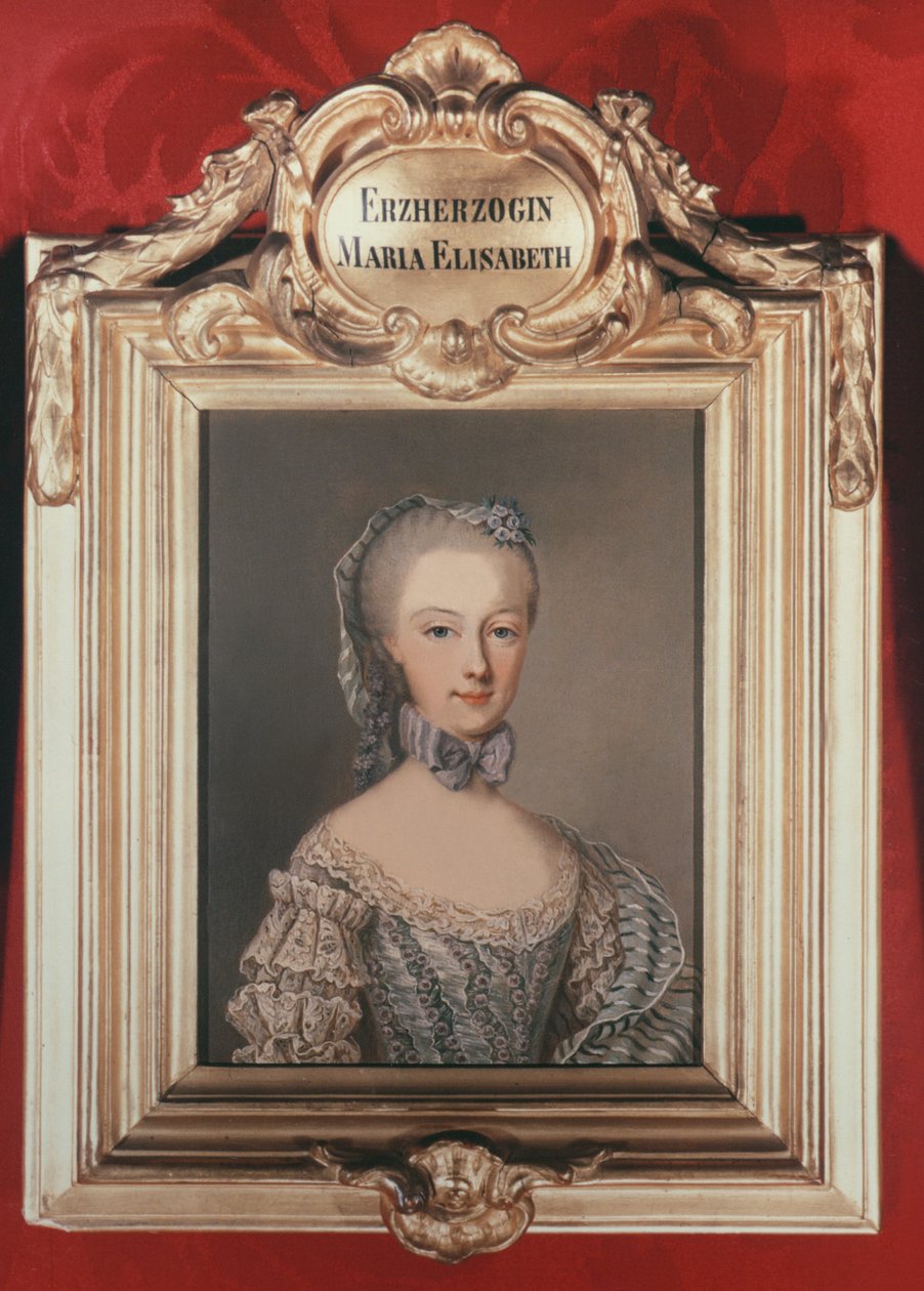 Arquiduquesa Maria Elisabeth (1743-1808) filha de Francisco I e Maria Teresa da Áustria, 1762 de Jean Étienne Liotard