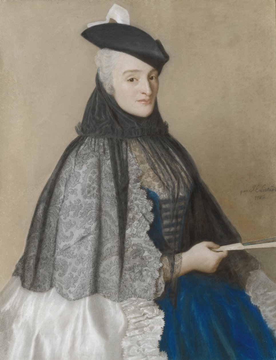 Retrato de Catherine Bégon, 1746 (pastel sobre velino) de Jean Étienne Liotard