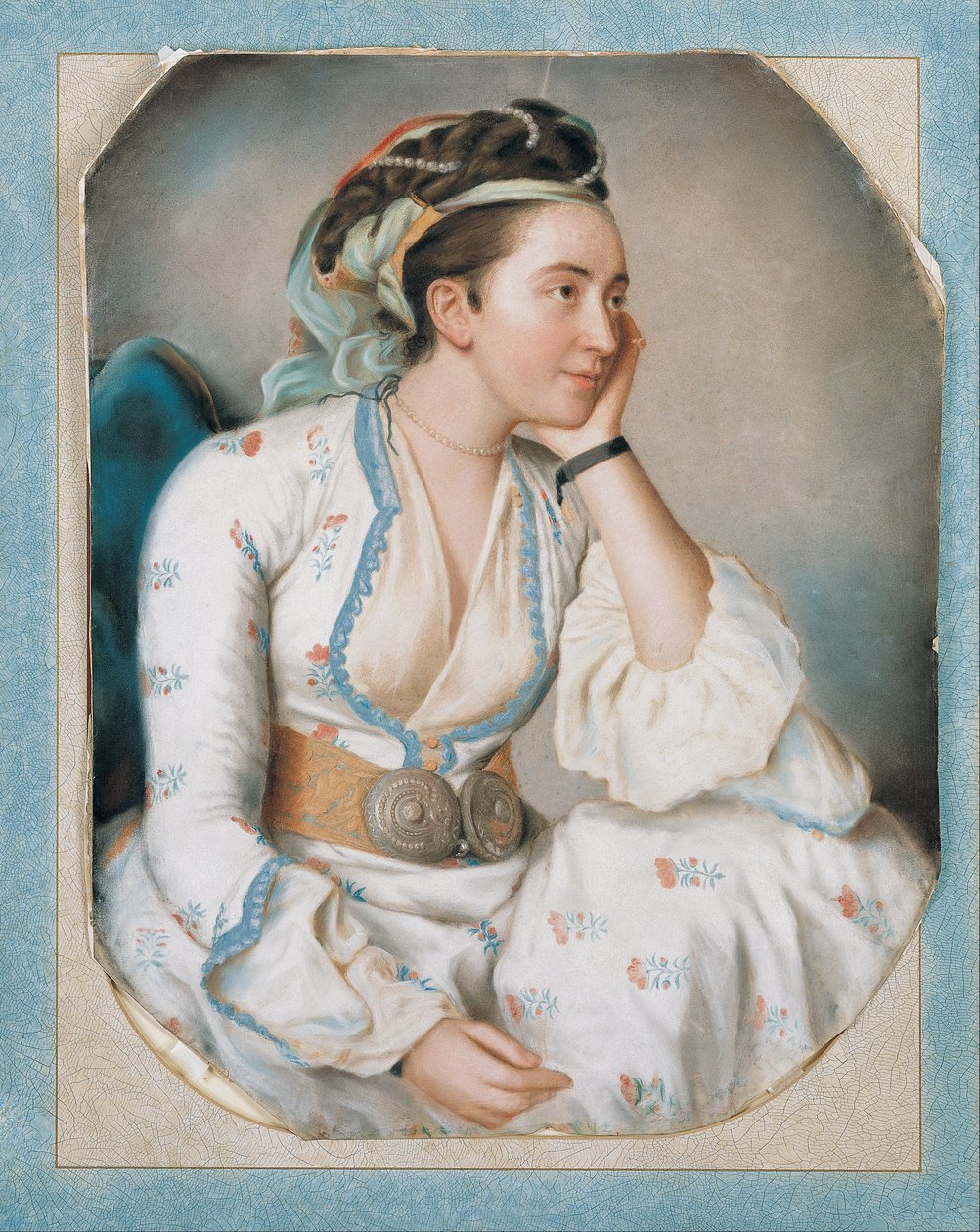 Uma mulher em vestido turco de Jean Étienne Liotard