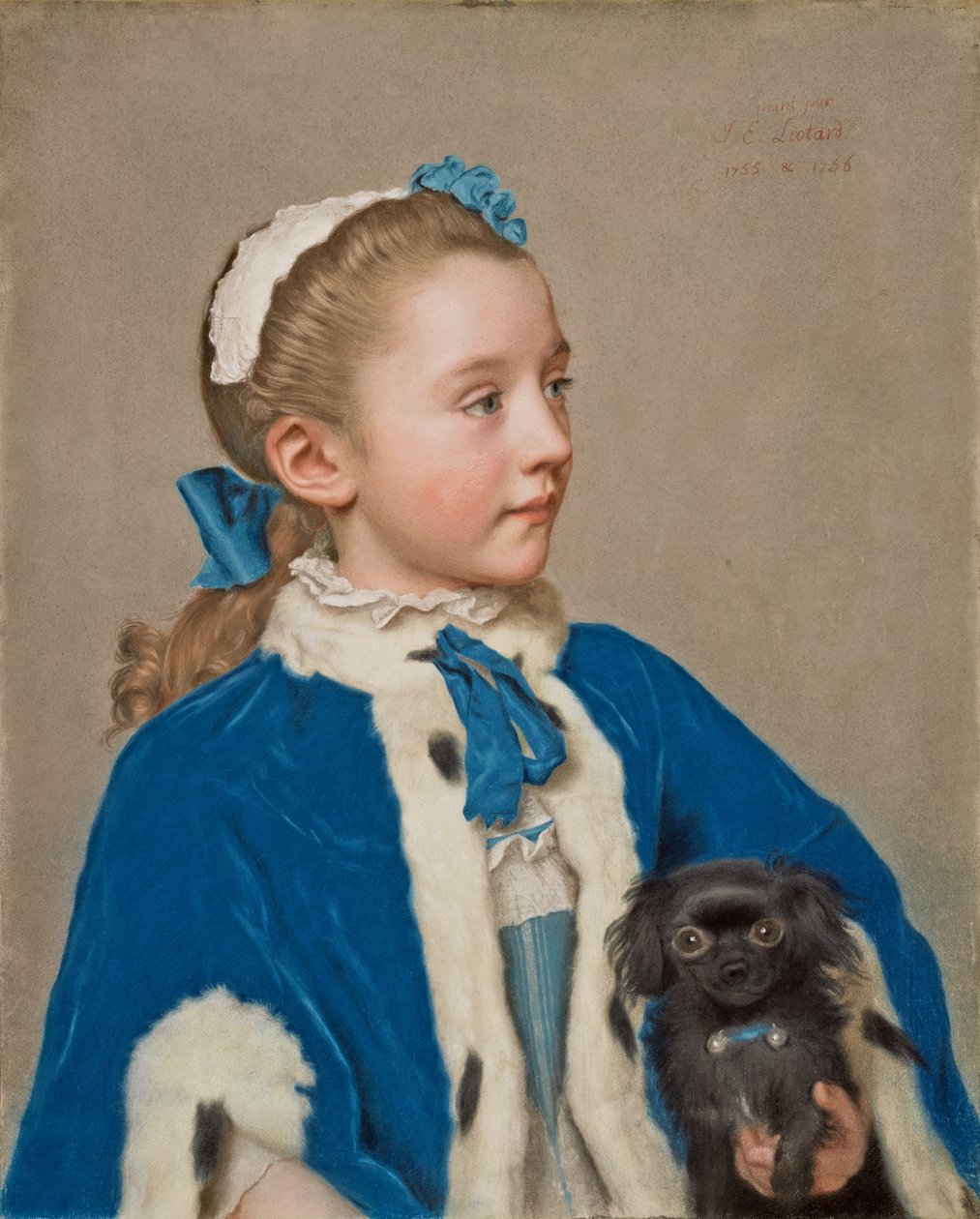 Retrato de Maria Frederike van Reede-Athlone aos sete anos de idade de Jean-Étienne Liotard