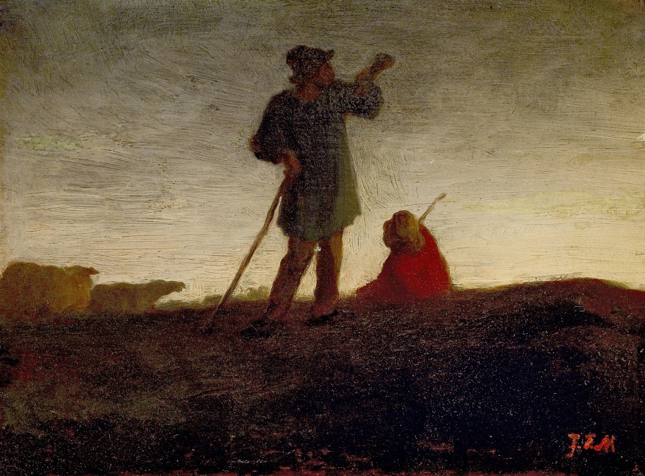Recordando o rebanho, 1866-72 de Jean Francois Millet