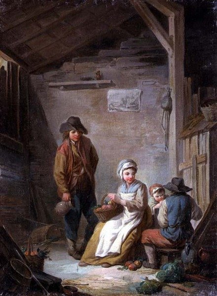 Os camponeses na sua casa de campo de Jean Francois Clermont