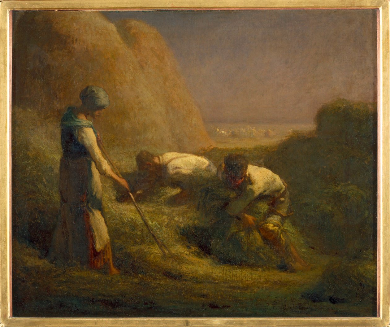 Les botteleurs de foin - Os fabricantes de feno. 1850-1851 ... de Jean Francois Millet