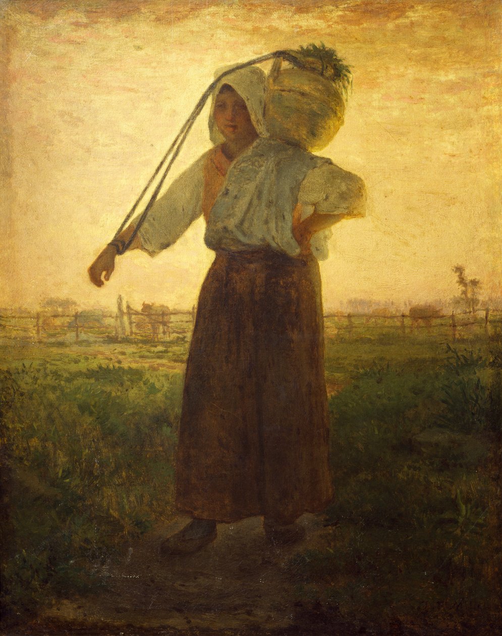 Leiteira normanda em Greville de Jean Francois Millet