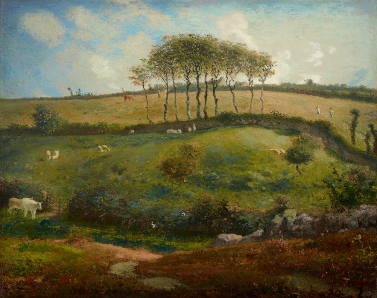 Pasto perto de Cherbourg (Normandia) de Jean Francois Millet