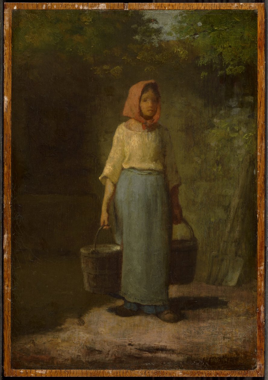 Bäuerin kehrt vom Brunnen zurück de Jean-Francois Millet