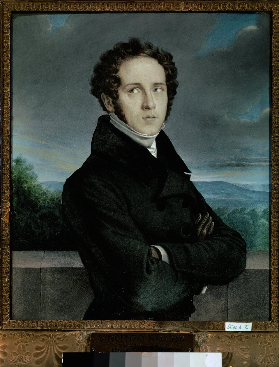 Retrato de Bellini Vincenzo, primeira metade do século XIX (óleo sobre tela) de Jean-Francois Millet