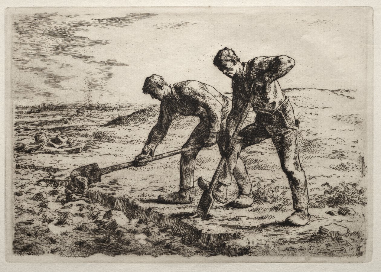 Os escavadores de Jean-Francois Millet