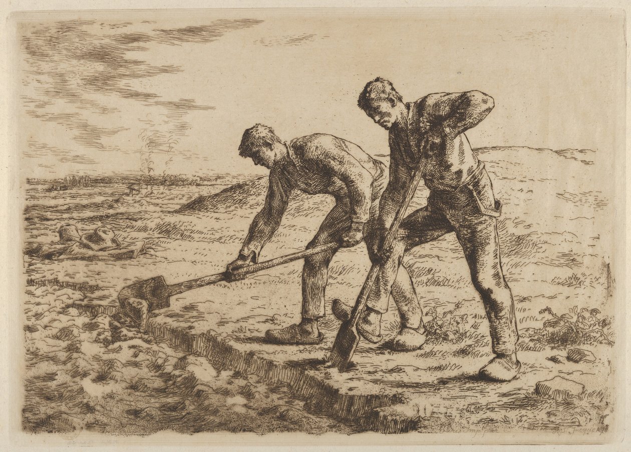 Os escavadores de Jean-Francois Millet