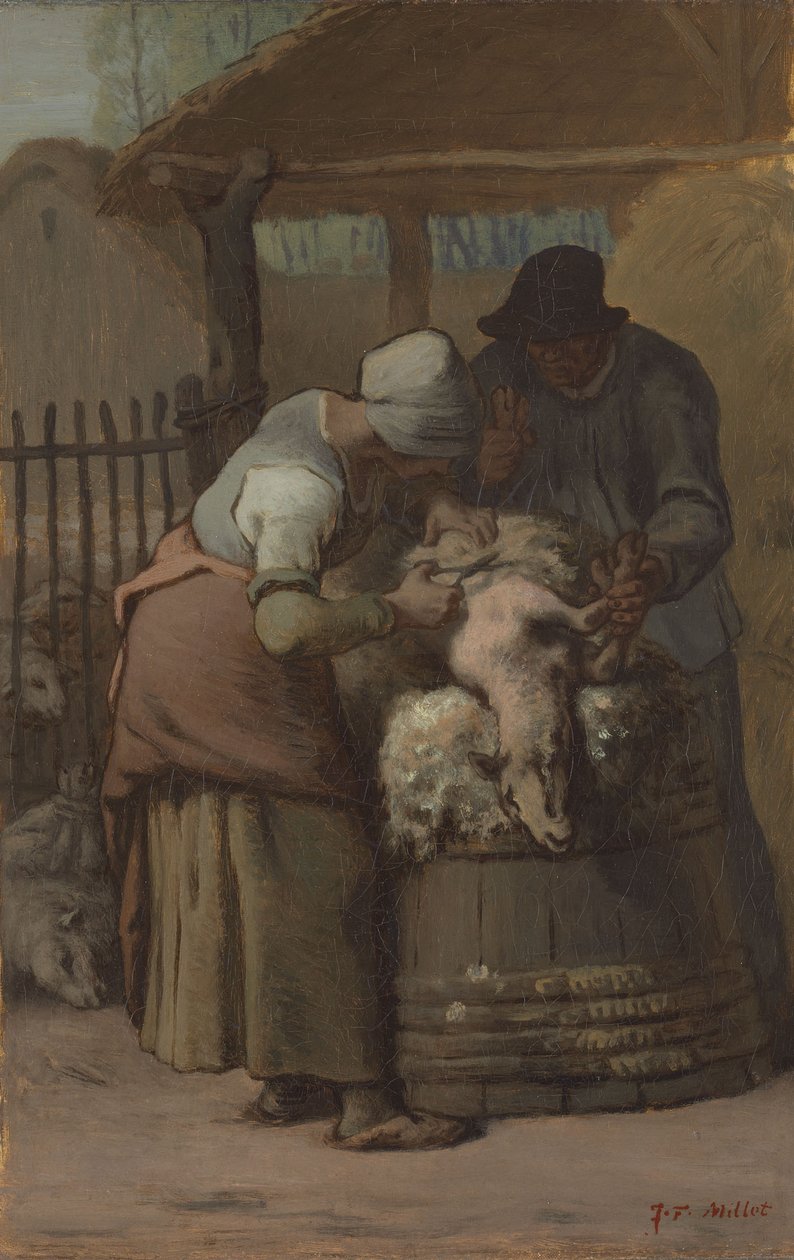 Os tosquiadores de ovelhas de Jean-Francois Millet