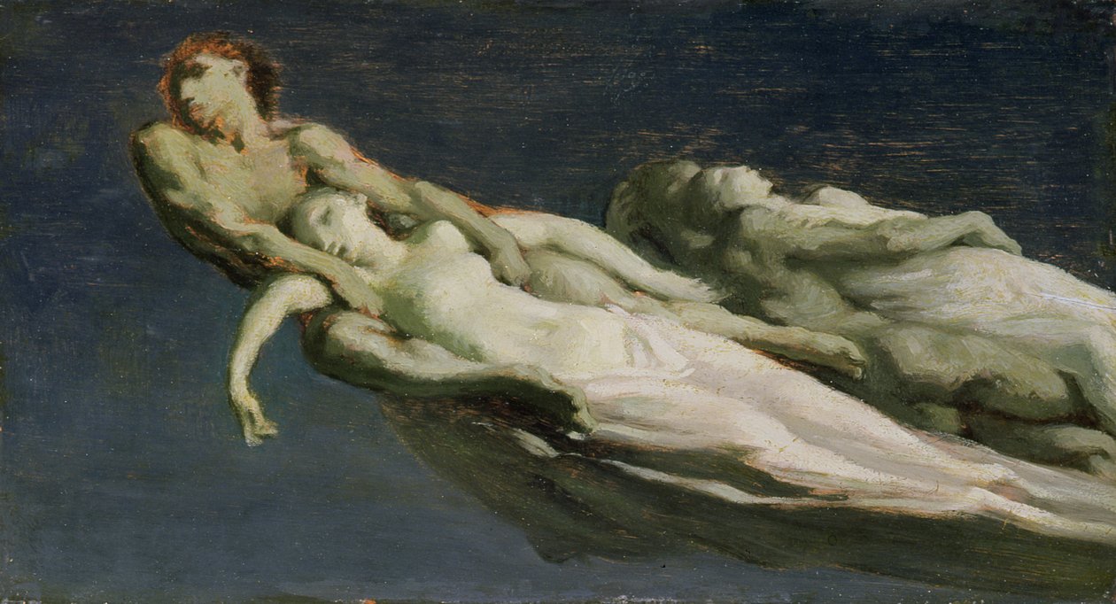 As estrelas cadentes (óleo sobre tábua) de Jean Francois Millet