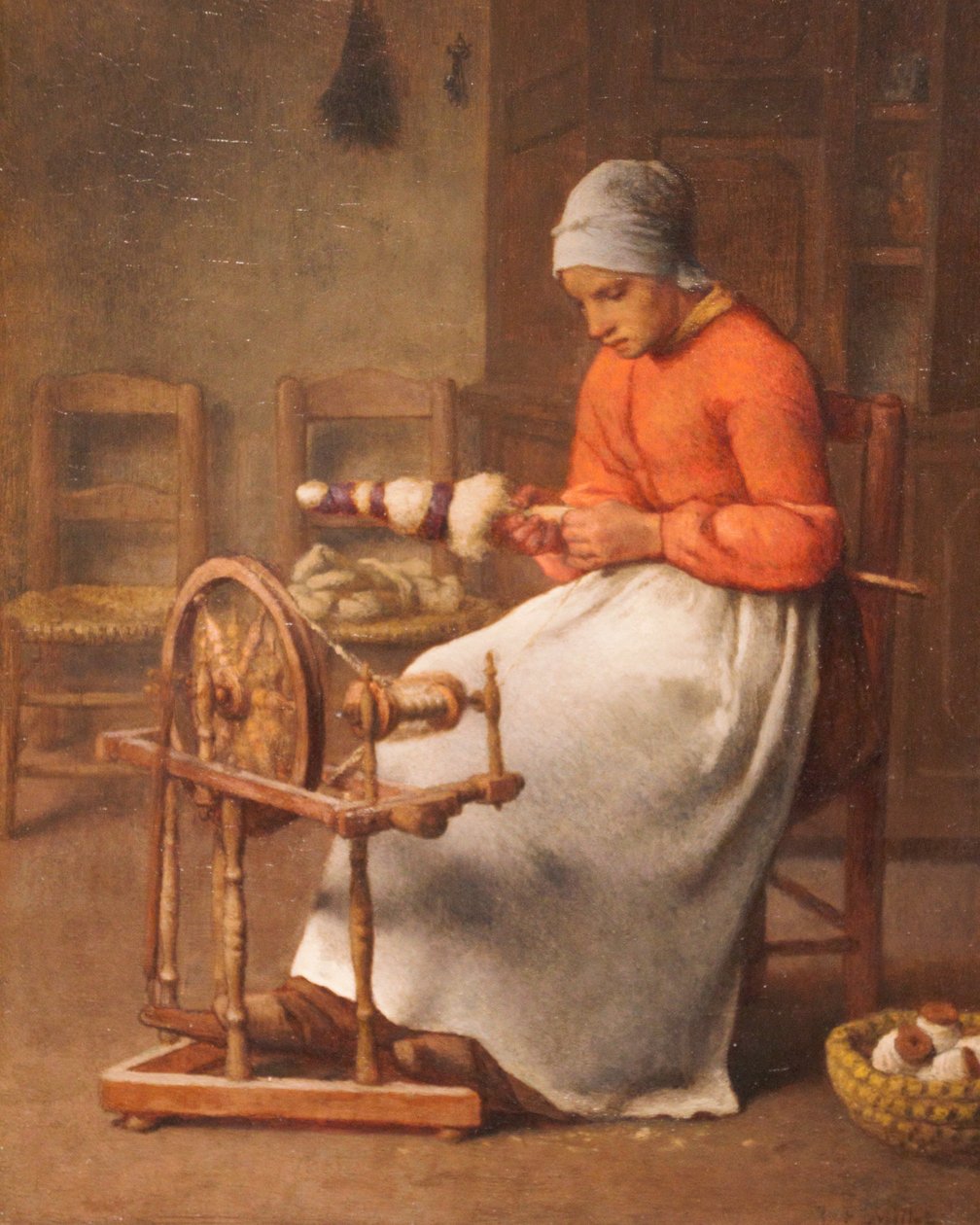 Mulher a fiar de Jean-Francois Millet