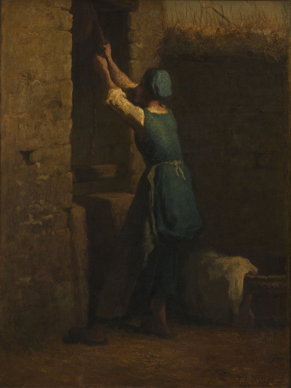 Mulher junto ao poço de Jean-Francois Millet