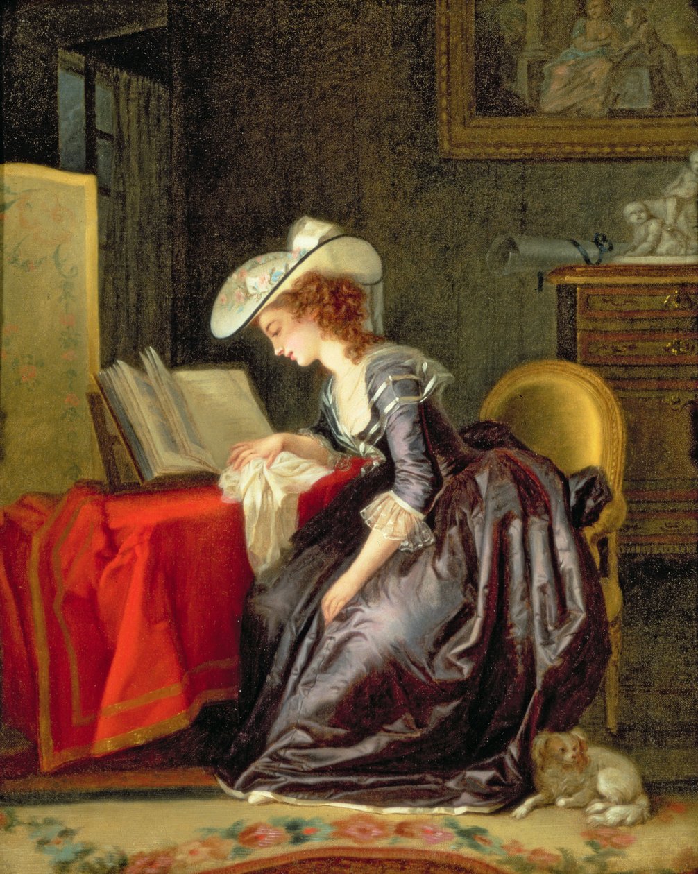 Mulher lendo um livro de Jean Frederic Schall