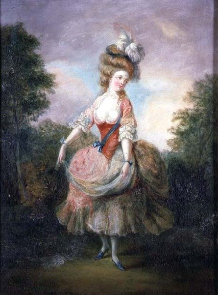 Dançarina com Chapéu de Pena de Jean Frederic Schall