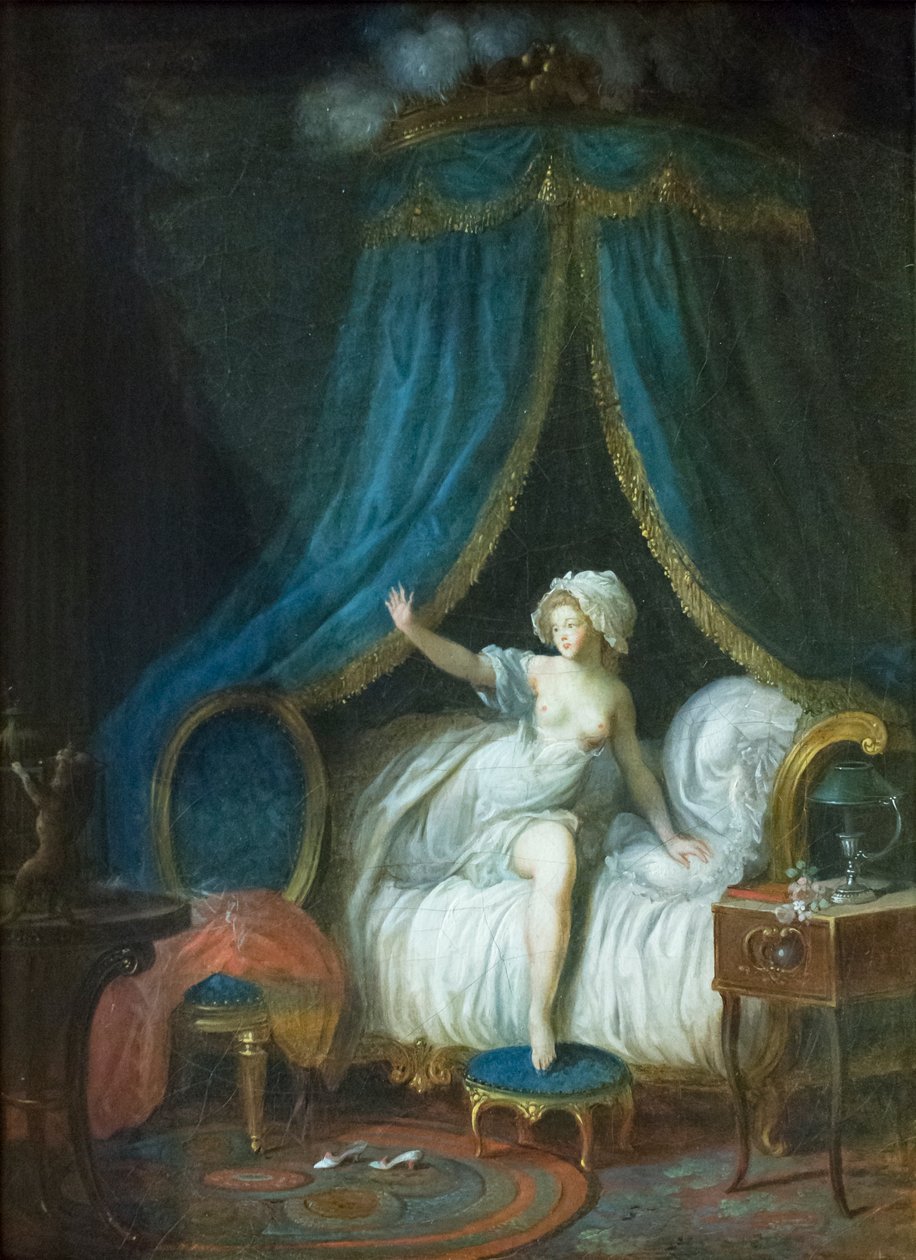 Rapariga a levantar-se da sua cama de Jean Frederic Schall