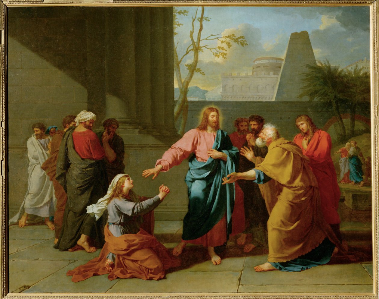 Cristo e a mulher cananeia de Jean Germain Drouais