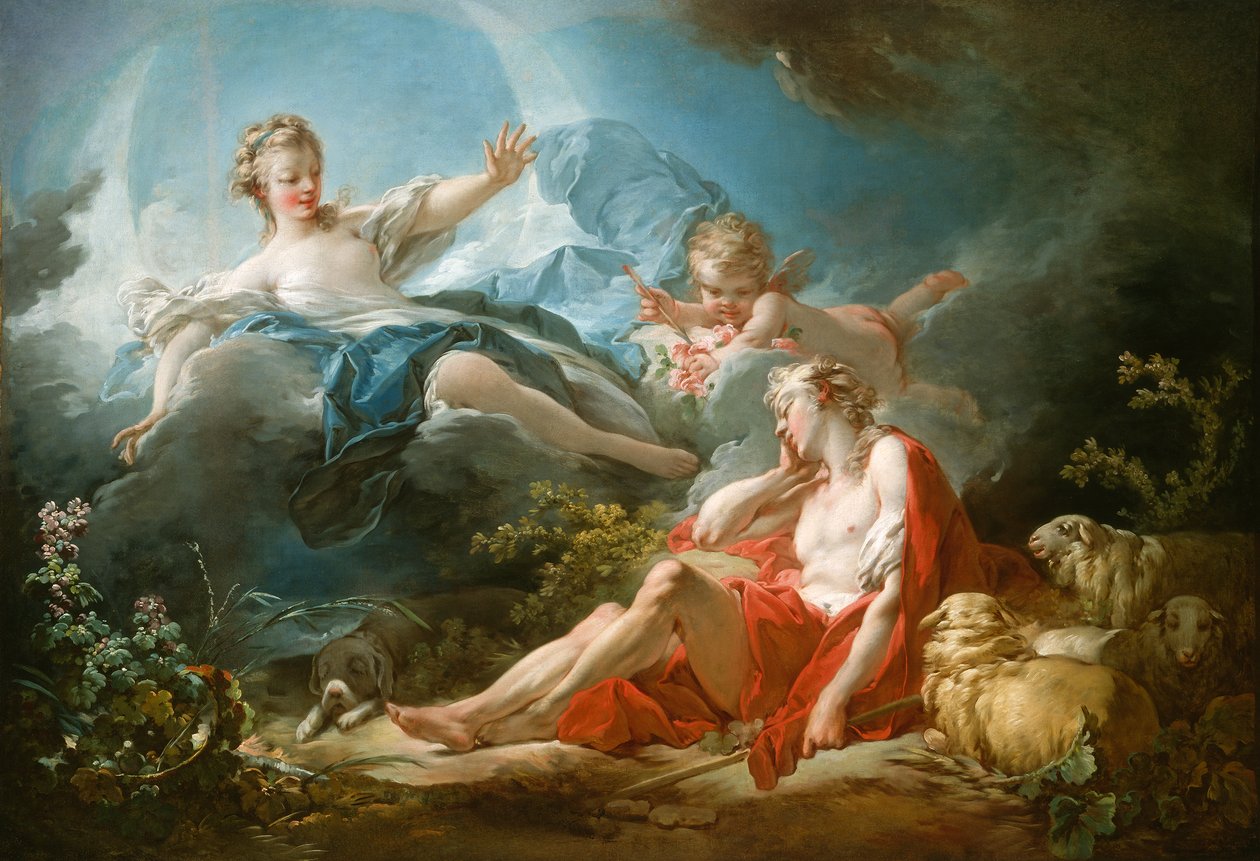 Diana e Endymion, c.1753-56 de Jean Honore Fragonard