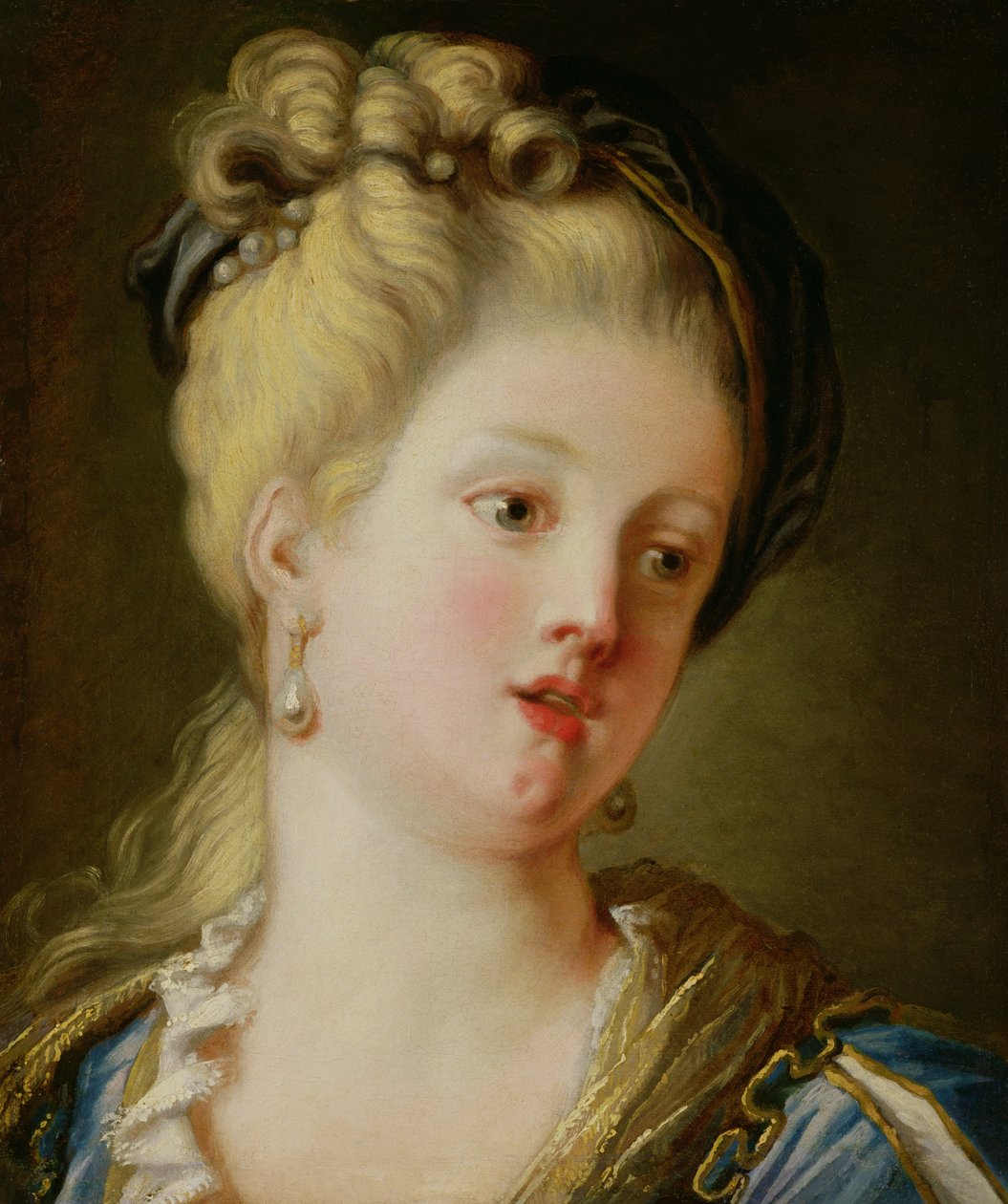 Retrato, de, um, mulher jovem de Jean Honore Fragonard