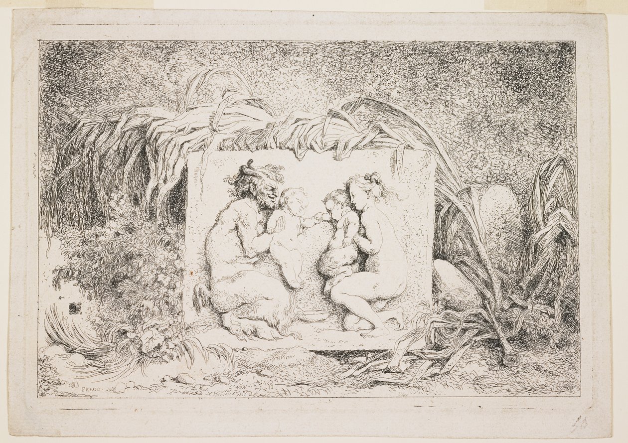 A Família do Sátiro, 1763 de Jean Honore Fragonard