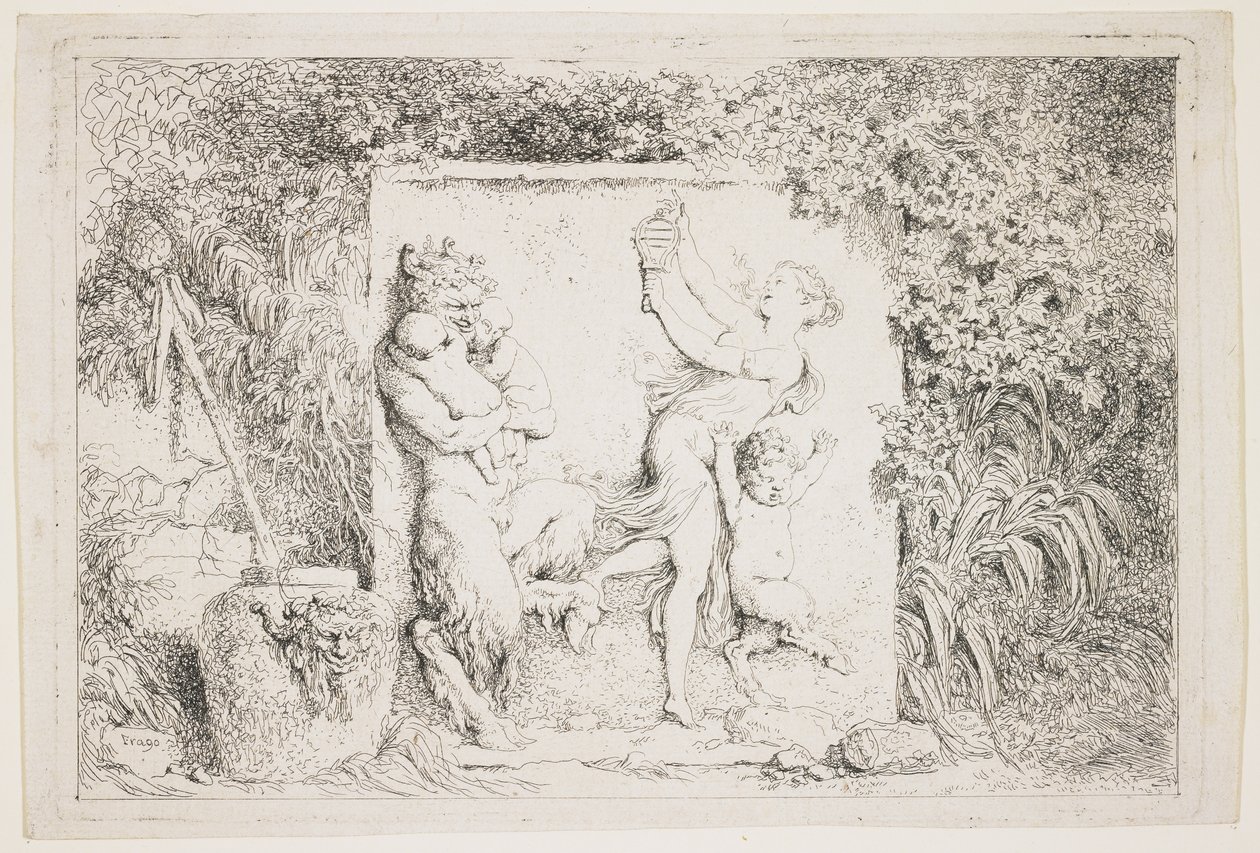 A dança dos sátiros, 1763 de Jean Honore Fragonard