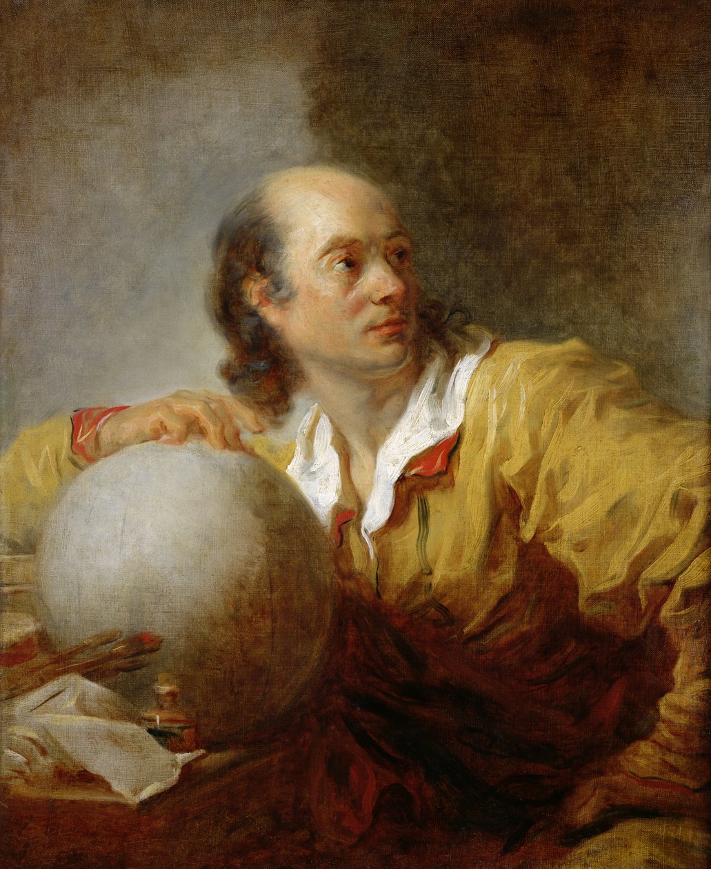 Joseph-Jerome Lefrancois Lalande (1732-1807) (óleo sobre tela) de Jean Honore Fragonard