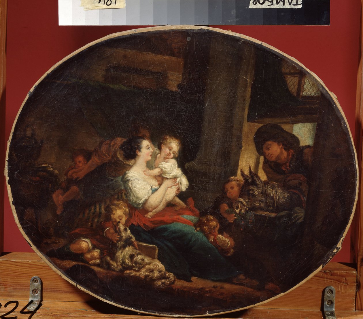 ""A Família Feliz ou Fertilidade Feliz"" (Família Feliz) Pintura de Jean Honore Fragonard (1732-1806) 1773-1776 Galeria de Arte Regional, Tambov Rússia de Jean Honore Fragonard