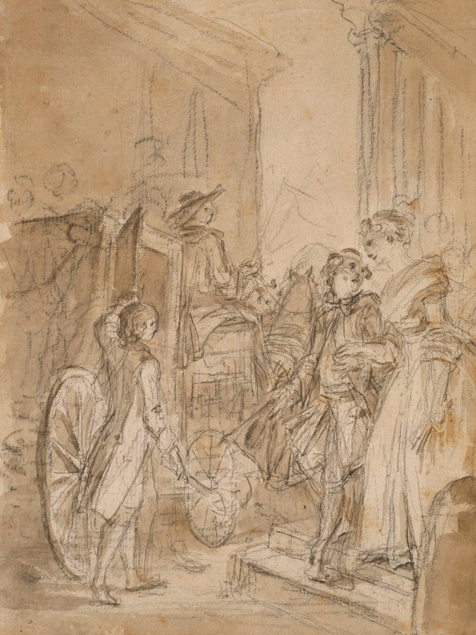 A partida do treinador de Jean-Honore Fragonard