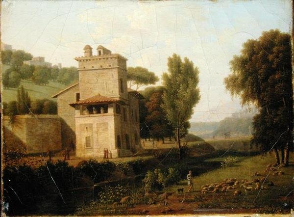 A Casa Cenci nos Jardins Borghese, Roma de Jean Honore Marmont de Barmont