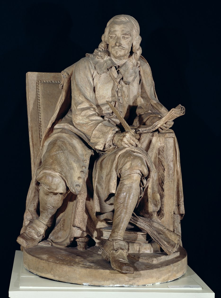 Pierre Corneille (1606-84) Sentado (terracota) de Jean Jacques Caffieri