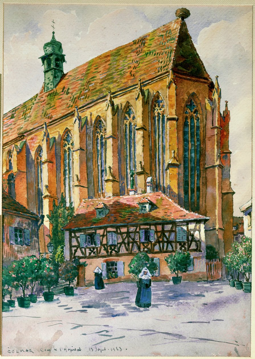 Pátio do Hospital de Colmar de Jean-Jacques (1873-1951) Waltz