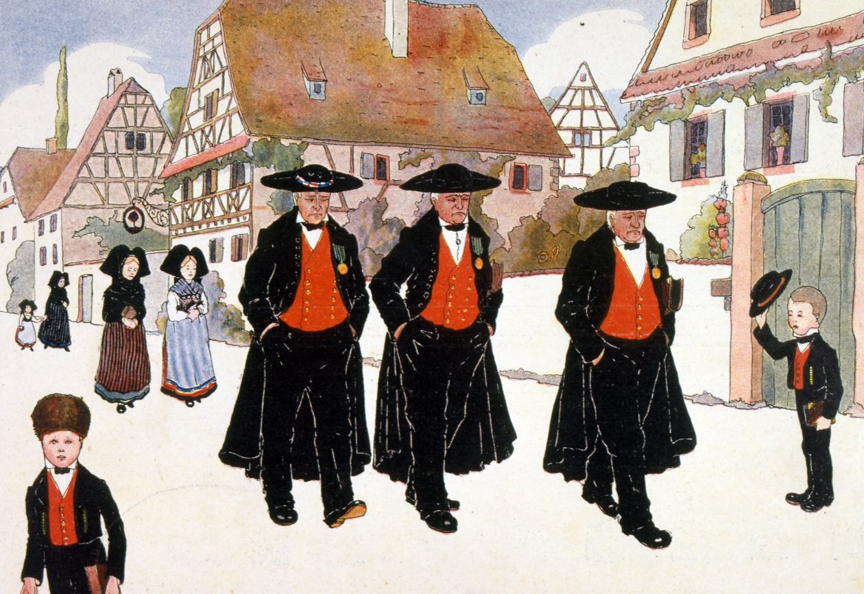Celebrações francesas que marcam o regresso da região da Alsácia a França de Jean Jacques Waltz