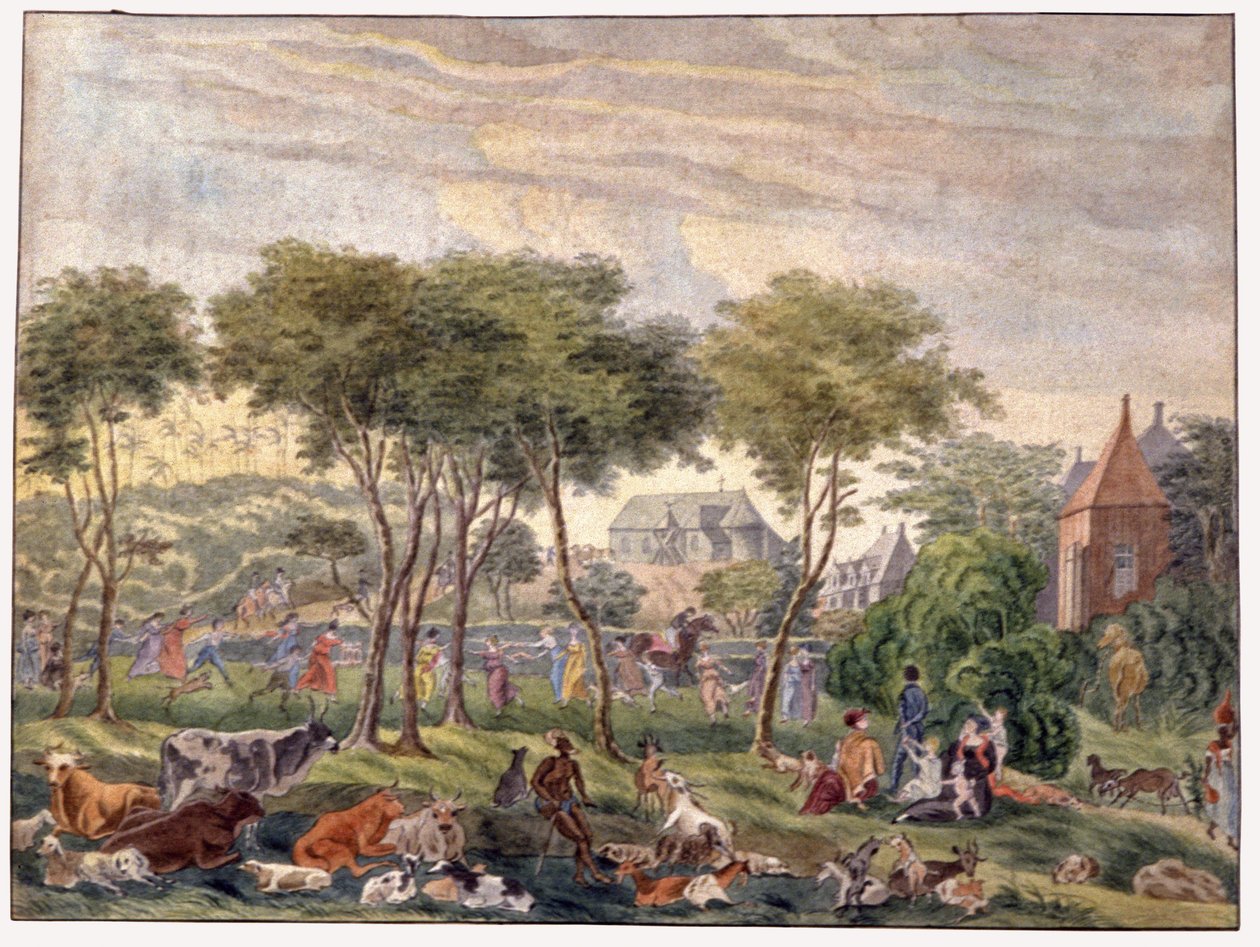 Ilha da Reunião. 1813 (aquarela) de Jean Joseph Patu de Rosemont