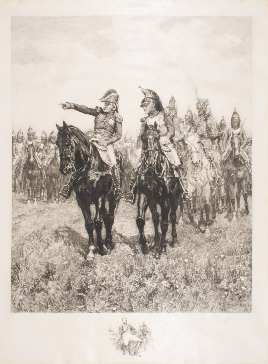 Funcionários da Austerlitz, gravados por C. Coppier de Jean Louis Ernest Meissonier