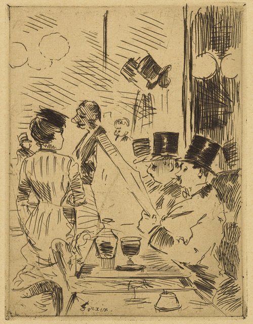 The New Athenesn Cafe de Jean Louis Forain
