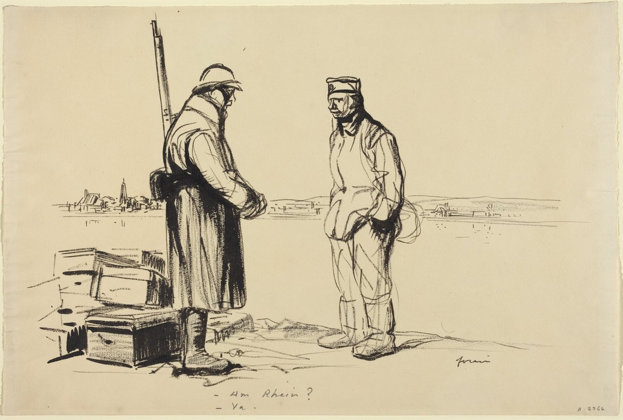 -Am Rhien -Ya., c.1918 (tinta sobre papel) de Jean-Louis & Caran D