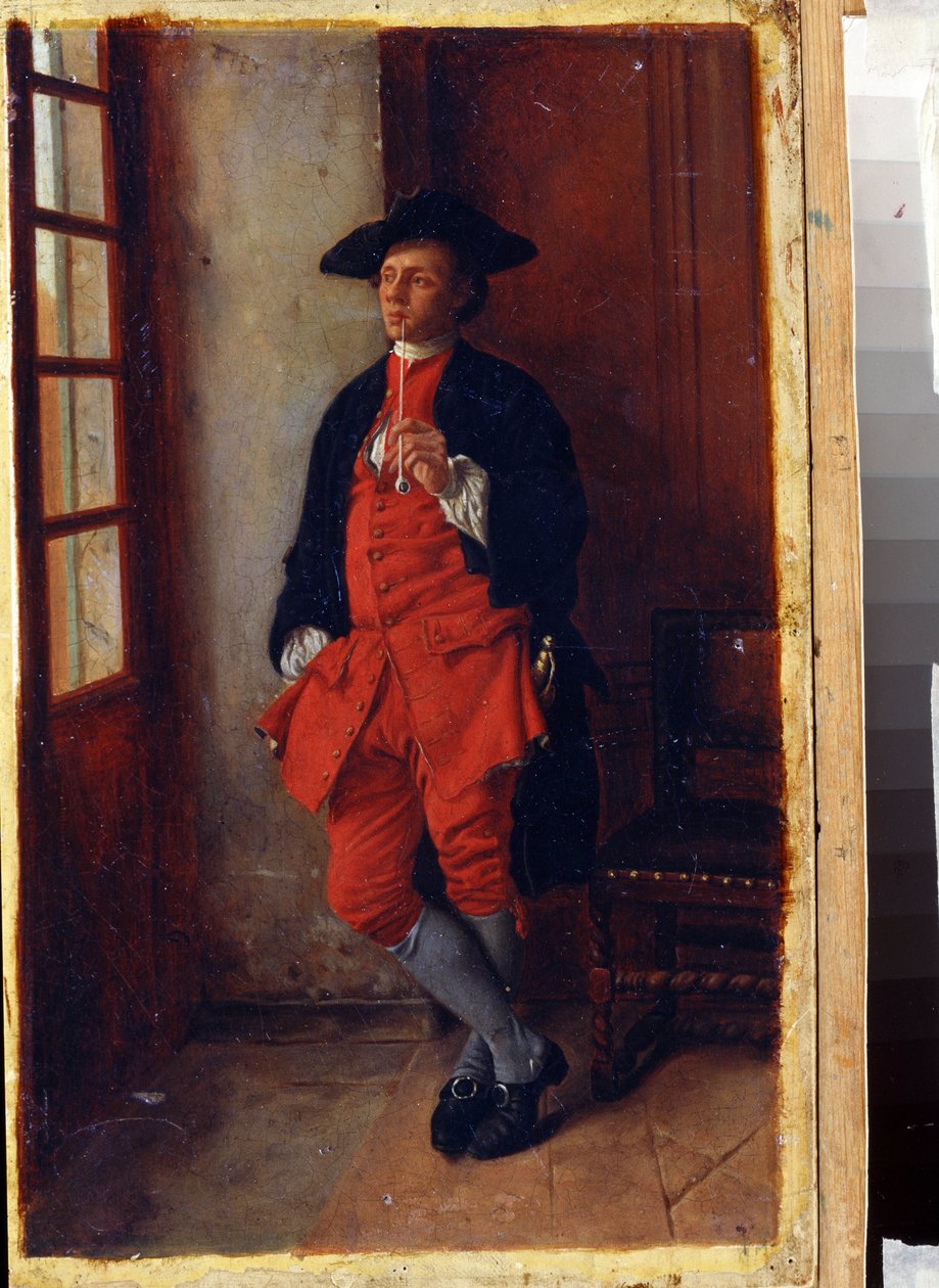Fumar. Fumar. Pintura de Ernest Jean Louis Meisonier (1815-1891) de Jean Louis Ernest Meissonier