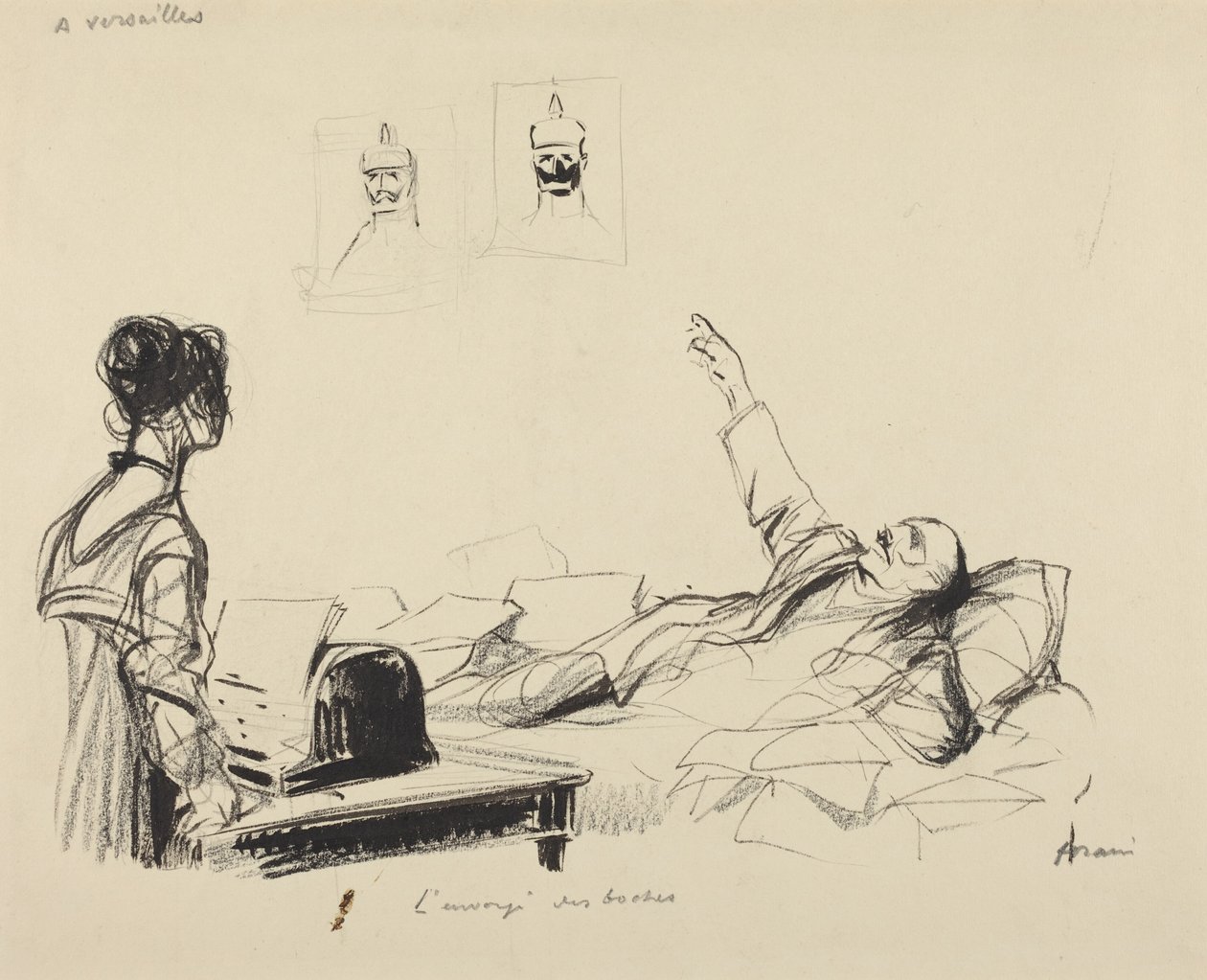 Em Versalhes.  A missão dos alemães de Jean-Louis Forain
