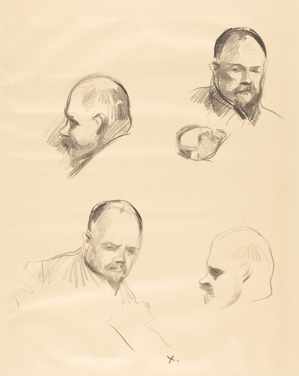 Ambroise Vollard, quatro esboços de Jean-Louis Forain