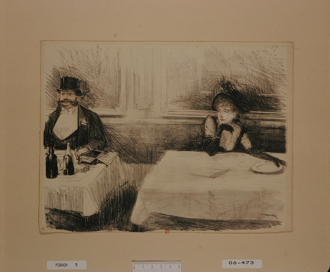 [No restaurante] de Jean-Louis Forain