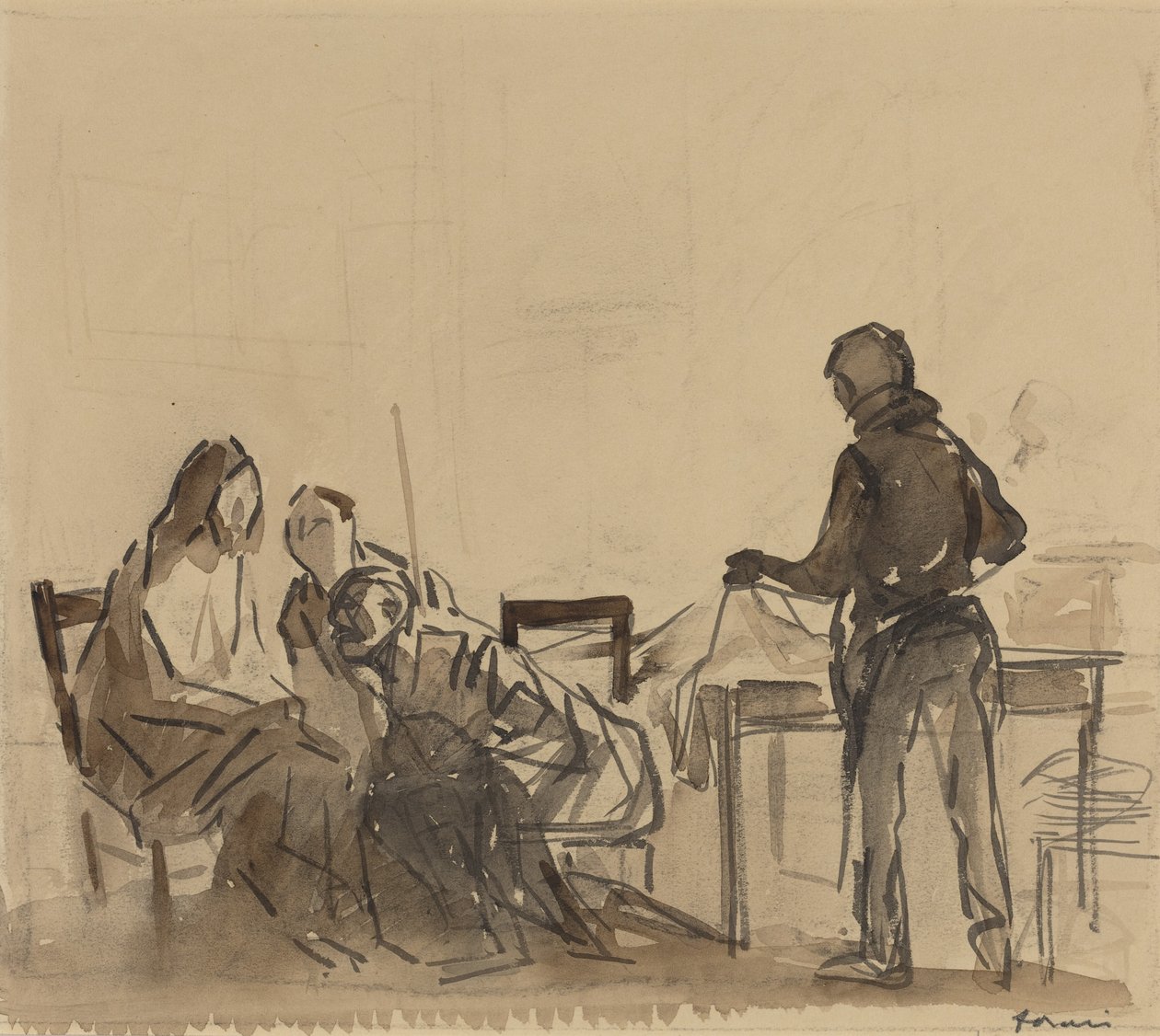Antes do Repasto em Emaús de Jean-Louis Forain