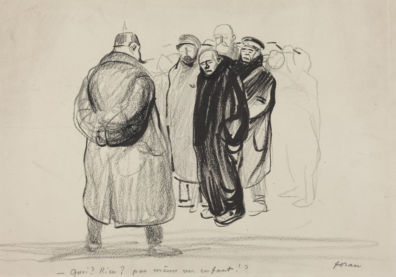 De mãos vazias, a tripulação de um zepelim de Jean-Louis Forain